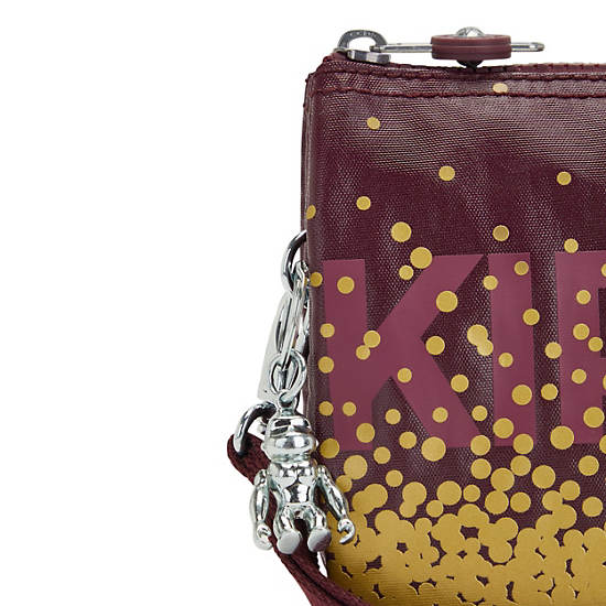 Sacs Kipling Creativity Extra Large Metallic Wristlet Bordeaux | FR 1149LI